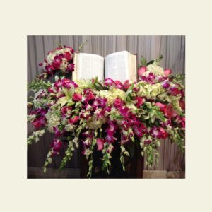 BI0050: Purple and white assorted real bible keepsake