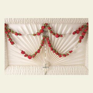 R0100: Silk Red Rose Rosary